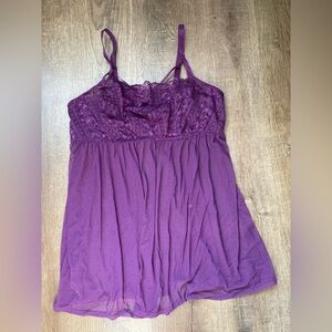 Torrid Curves Purple Lace Babydoll Lingerie Dress Size 2